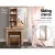 Artiss Oak Dressing Table & Stool Set with Sliding Mirror - Spacious Storage & Eco-Friendly Design for Modern Homes