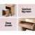 Artiss Oak Dressing Table & Stool Set with Sliding Mirror - Spacious Storage & Eco-Friendly Design for Modern Homes