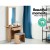 Artiss Oak Dressing Table & Stool Set with Sliding Mirror - Spacious Storage & Eco-Friendly Design for Modern Homes