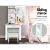 Artiss White Dressing Table Set with Sliding Mirror & Stool - Stylish Storage Solution for Beauty Essentials