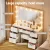 Artiss LED Dressing Table Vanity Set, White, 12 Bulbs, 7 Drawers, PU Leather Stool, 118x39x143cm, Adjustable Lighting