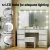 Artiss LED Dressing Table Vanity Set, White, 12 Bulbs, 7 Drawers, PU Leather Stool, 118x39x143cm, Adjustable Lighting