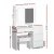 Artiss White LED Dressing Table Set with 12 Bulbs, Adjustable Lighting, 4 Drawers & PU Leather Stool, 94x139x43cm