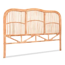 Artiss NERO Queen Bed Headboard - Pine Rattan, Rustic Boho Style, Sturdy, No Installation, Easy to Maintain