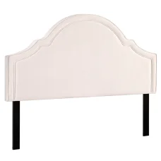 Artiss King Size Bed Headboard - Beige Velvet, Wood-Plastic Composite, Pine Legs, Scalloped Design, Easy Assembly