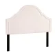 Artiss Queen Bed Frame Headboard - Beige Velvet, Wood-Plastic Composite, Pine Legs, Scalloped Design, 160x7.5x137cm