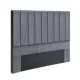 Artiss VELA Double Bed Headboard - Luxurious Grey Velvet, Art Deco Design with Sturdy Timber and High-Density Foam