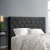 Artiss Cappi Double Size Bed Headboard - Charcoal Faux Linen, Button-Tufted, High-Density Foam Padding