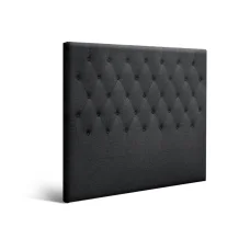 Artiss Cappi Double Size Bed Headboard - Charcoal Faux Linen, Button-Tufted, High-Density Foam Padding