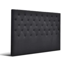 Artiss King Size Cappi Bed Headboard - Charcoal Faux Linen, Button-Tufted, High-Density Foam, Anti-Scratch Base