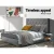 Artiss King Single Bed Headboard - CAPPI Grey, Faux Linen Fabric, Button-Tufted, High-Density Foam Padding