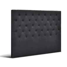 Artiss Cappi Queen Bed Headboard - Charcoal Faux Linen, Button-Tufted, High-Density Foam, 162x120.5cm, Modern Chic
