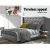 Artiss LUCA Queen Bed Head - Grey, Winged Design, Faux Linen, High-Density Foam, Art Deco Style, 1-Year Warranty