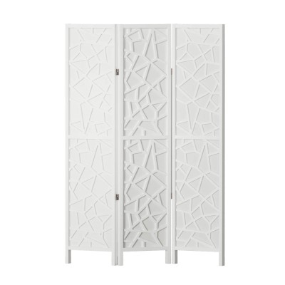Artiss 3-Panel Room Divider Screen - 122x170cm Clover White | Eco-Friendly, Portable, Foldable & Durable Design Artiss 3-Panel Room Divider Screen - 122x170cm Clover White | Eco-Friendly, Portable, Foldable & Durable Design