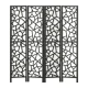 Artiss 4 Panel Room Divider Screen - 162x170cm Clover Black | Eco-Friendly, Portable, Pine Wood Design, Easy Assembly