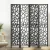 Artiss 4 Panel Room Divider Screen - 162x170cm Clover Black | Eco-Friendly, Portable, Pine Wood Design, Easy Assembly