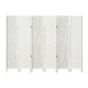 Artiss 6 Panel Room Divider Screen 244x170cm Clover White - Solid Pine Wood, Eco-Friendly, Foldable, Portable Design