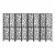 Artiss 8 Panel Clover Black Room Divider, 325x170cm – Eco-Friendly Pine Wood, Foldable, Portable, Crack & Water Resistant