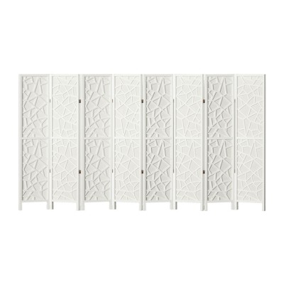Artiss 8 Panel Room Divider Screen 325x170cm Clover White - Pine Wood, Non-Woven Fabric, Foldable, Eco-Friendly Paint Artiss 8 Panel Room Divider Screen 325x170cm Clover White - Pine Wood, Non-Woven Fabric, Foldable, Eco-Friendly Paint