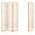 Artiss 3-Panel Room Divider Screen, 131x179cm, Natural Beige - Solid Pine Wood & Eco-Friendly Fabric, Foldable Design