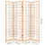 Artiss 4 Panel Room Divider Screen - 174x179cm Natural | Solid Pine Wood | Eco-Friendly Fabric | Foldable Design