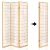 Artiss 4 Panel Room Divider Screen - 174x179cm Natural | Solid Pine Wood | Eco-Friendly Fabric | Foldable Design