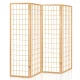 Artiss 4 Panel Room Divider Screen - 174x179cm Natural | Solid Pine Wood | Eco-Friendly Fabric | Foldable Design