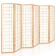 Artiss 6-Panel Room Divider Screen, Natural - Solid Pine & Non-Woven Fabric, 261x179cm, Eco-Friendly & Foldable Design