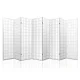 Artiss 8 Panel Room Divider - 348x179cm White, Solid Pine Wood, Eco-Friendly Fabric, Foldable & Space-Saving Design