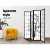 Artiss 4 Panel Shoji Room Divider Screen, 174x179cm, Bamboo Design, Black, Solid Pine Wood, Foldable, Eco-Friendly
