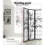 Artiss 8-Panel Room Divider Screen - 348x179cm, Japanese Style, Bamboo Design, Pine Wood Frame, Foldable, Black/White