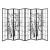 Artiss 8-Panel Room Divider Screen - 348x179cm, Japanese Style, Bamboo Design, Pine Wood Frame, Foldable, Black/White