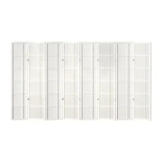 Artiss 8 Panel Room Divider Screen Nova White, 353x179cm - Pine Wood, Eco-Friendly, Portable, Foldable, Non-Toxic
