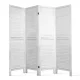 Artiss 4 Panel Room Divider Screen - 163x170cm, White, Eco-Friendly Paulownia Wood, Foldable & Durable Design