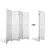 Artiss 4 Panel Room Divider Screen - 163x170cm, White, Eco-Friendly Paulownia Wood, Foldable & Durable Design
