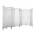 Artiss 8 Panel Room Divider Screen - 326x170cm White Louver, Solid Paulownia Wood, Eco-Friendly, Foldable & Waterproof