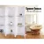 Artiss 8 Panel Room Divider Screen 326x170cm - White, Solid Paulownia Wood, Foldable, Eco-Friendly, with Shelves
