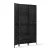 Artiss 3 Panel Room Divider 123x170cm, Woven Black, Eco-friendly Pine Wood, Foldable, Waterproof, Elegant Design
