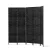 Artiss 4-Panel Room Divider, 163x170cm, Woven Black, Poplar Wood & Rolled Paper, Foldable, Water & Fade Resistant