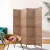 Artiss 4 Panel Room Divider Screen - 163x170cm, Natural Woven, Poplar Wood, Eco-Friendly, Foldable, Water-Resistant