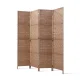Artiss 4 Panel Room Divider Screen - 163x170cm, Natural Woven, Poplar Wood, Eco-Friendly, Foldable, Water-Resistant