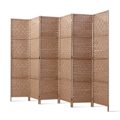 Artiss 6 Panel Room Divider Screen 245x170cm - Natural Woven Design, Eco-Friendly, Foldable & Durable Artiss 6 Panel Room Divider Screen 245x170cm - Natural Woven Design, Eco-Friendly, Foldable & Durable