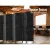 Artiss 8-Panel Room Divider Screen 326x170cm, Woven Black, Poplar Wood, Eco-Friendly, Foldable, Water-Resistant