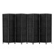 Artiss 8-Panel Room Divider Screen 326x170cm, Woven Black, Poplar Wood, Eco-Friendly, Foldable, Water-Resistant Artiss 8-Panel Room Divider Screen 326x170cm, Woven Black, Poplar Wood, Eco-Friendly, Foldable, Water-Resistant