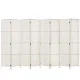 Artiss 8 Panel Room Divider, 326x170cm, Woven White, Poplar Wood, Hand-Woven, Eco-Friendly, Foldable, Lightweight