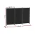 Artiss 3 Panel Room Divider Screen 260x180cm Black Fabric, Foldable, Lightweight, Metal Frame, Home Office Privacy
