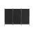 Artiss 3 Panel Room Divider Screen 260x180cm Black Fabric, Foldable, Lightweight, Metal Frame, Home Office Privacy