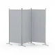 Artiss 3 Panel Room Divider, 260x180cm, Grey Fabric - Foldable, Lightweight, Adjustable with Metal Tube Frame