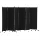 Artiss 6 Panel Room Divider Screen 323cm Black Oxford Fabric, Foldable, Lockable Wheels, Privacy Partition Artiss 6 Panel Room Divider Screen 323cm Black Oxford Fabric, Foldable, Lockable Wheels, Privacy Partition