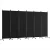 Artiss 6 Panel Room Divider Screen 323cm Black Oxford Fabric, Foldable, Lockable Wheels, Privacy Partition